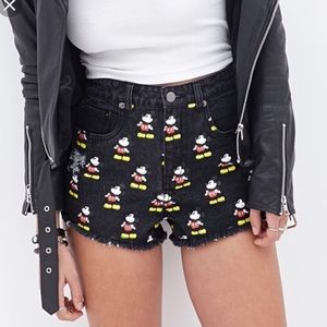 Mickey Mouse Black Shorts